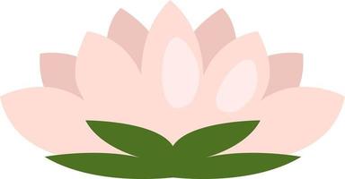 flor de lótus rosa, ilustração, vetor, sobre um fundo branco. vetor
