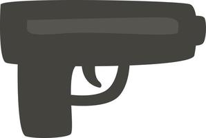 pistola do exército preto, ilustração, vetor, sobre um fundo branco. vetor
