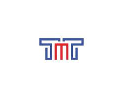 carta tmt moderna linha criativa logotipo ou modelo de design de ícone. vetor