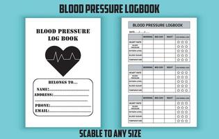 modelo editável de diário de pressão arterial vetor