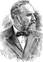 ilustração vintage de james abram garfield vetor