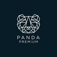 modelo de logotipo de ícone de design de panda vetor