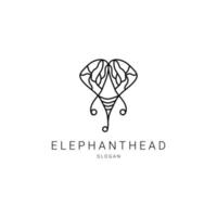 vetor de design de ícone de logotipo de elefante