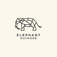 vetor de design de ícone de logotipo de elefante