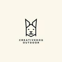 vetor de ícone de design de logotipo de cachorro criativo