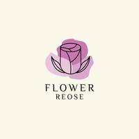 vetor de ícone de design de logotipo de flor