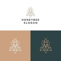 vetor de ícone de design de logotipo de abelha de mel