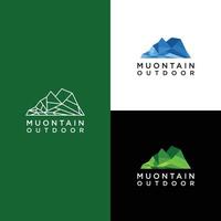 vetor de ícone de design de logotipo de montanha