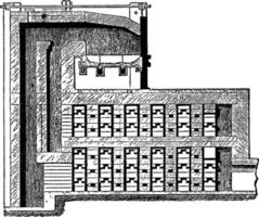 forno de pudim, ilustração vintage. vetor