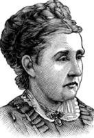 julia ward howe, ilustração vintage vetor