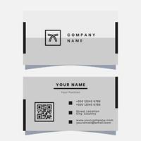 gráficos vetoriais de um design de cartão de visita, com um esquema de cores minimalista cinza e preto. adequado para você usar vetor