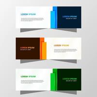 gráfico de vetor de design de banner abstrato. com esquema de cores azul, laranja e verde moderno. adequado para venda de banner, apresentação, promoção, folheto, pôster e folheto.