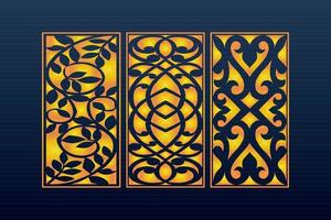 decorativo abstrato geométrico fundo islâmico ornamentos elegantes cartão cnc corte vetor
