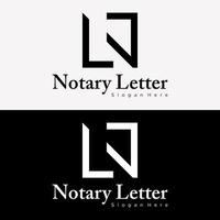 letra n nl monograma preto alfabeto identidade de luxo design de logotipo de negócios elegante vetor