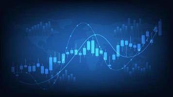 conceito de situação de economia. estatísticas de negócios financeiros com gráfico de velas mostram mercado de ações vetor