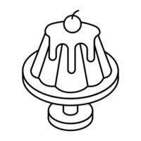 um ícone de design perfeito de bolo de geléia vetor