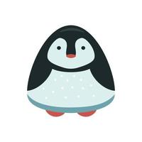 ilustração vetorial simples de ícone de pinguim para decoração de inverno vetor