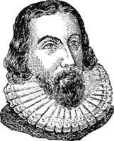 John Winthrop, ilustração vintage vetor