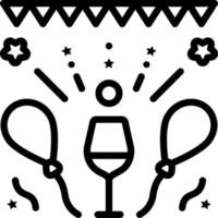 ícone de linha para celebração vetor