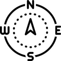 ícone de linha para o norte vetor