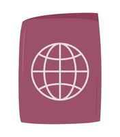 passaporte para ícone de viagem vetor