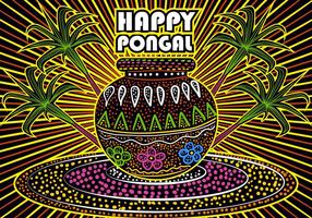 Fundo feliz Pongal vetor