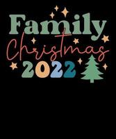 família natal 2022 svg retro família combinando design de camiseta de natal vetor