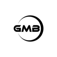 gmb carta logotipo design na ilustração. logotipo vetorial, desenhos de caligrafia para logotipo, pôster, convite, etc. vetor