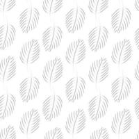folhas espalhadas padrão sem costura estilo mono, folhagem simples estilo lino, padrão de pano de fundo repetitivo minimalista, perfeito para embalagem, papel, impressão em tecido vetor