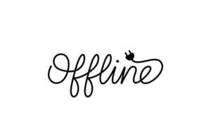 conceito de logotipo offline preto vetor
