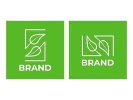 o design do logotipo da folha de ambigrama é adequado para uma empresa de natureza ou logotipo de agricultor vetor