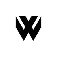 resumo w design inicial do logotipo do monograma, ícone para negócios, simples, elegante vetor