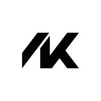 design de logotipo de monograma de iniciais nk abstrato, ícone para negócios, modelo, simples, elegante vetor