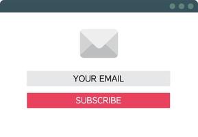 modelo de design de web de ui ux de formulário de inscrição de e-mail vetor