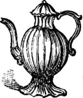 bule de chá, ilustração vintage. vetor