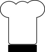 chapéu branco de chefs simples, ilustração de ícone, vetor em fundo branco
