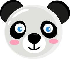 cabeça de panda, ilustração, vetor em fundo branco