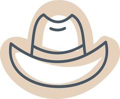 chapéu de cowboy, ilustração, vetor em um fundo branco.