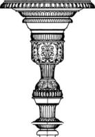 capital de candelabro antigo, ilustração vintage. vetor