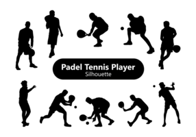 Padel silhueta do jogador de ténis vetor