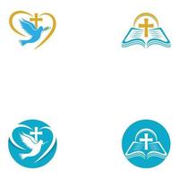 modelo de ilustração vetorial de logotipo da igreja