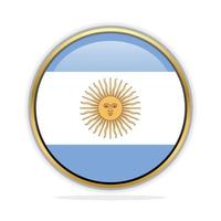 modelo de design de bandeira de botão argentina vetor