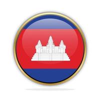 modelo de design de bandeira de botão camboja vetor