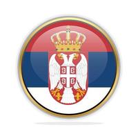 modelo de design de bandeira de botão sérvia vetor