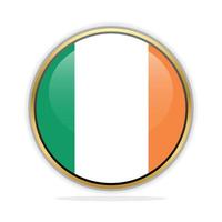 modelo de design de bandeira de botão Irlanda vetor