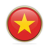 modelo de design de bandeira de botão vietnã vetor