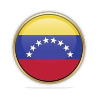 modelo de design de bandeira de botão venezuela vetor