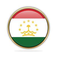 modelo de design de bandeira de botão tajiquistão vetor
