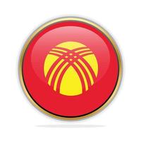 modelo de design de bandeira de botão quirguistão vetor