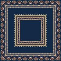 conjunto de quadros de padrão de ornamento étnico em cores azuis vetor